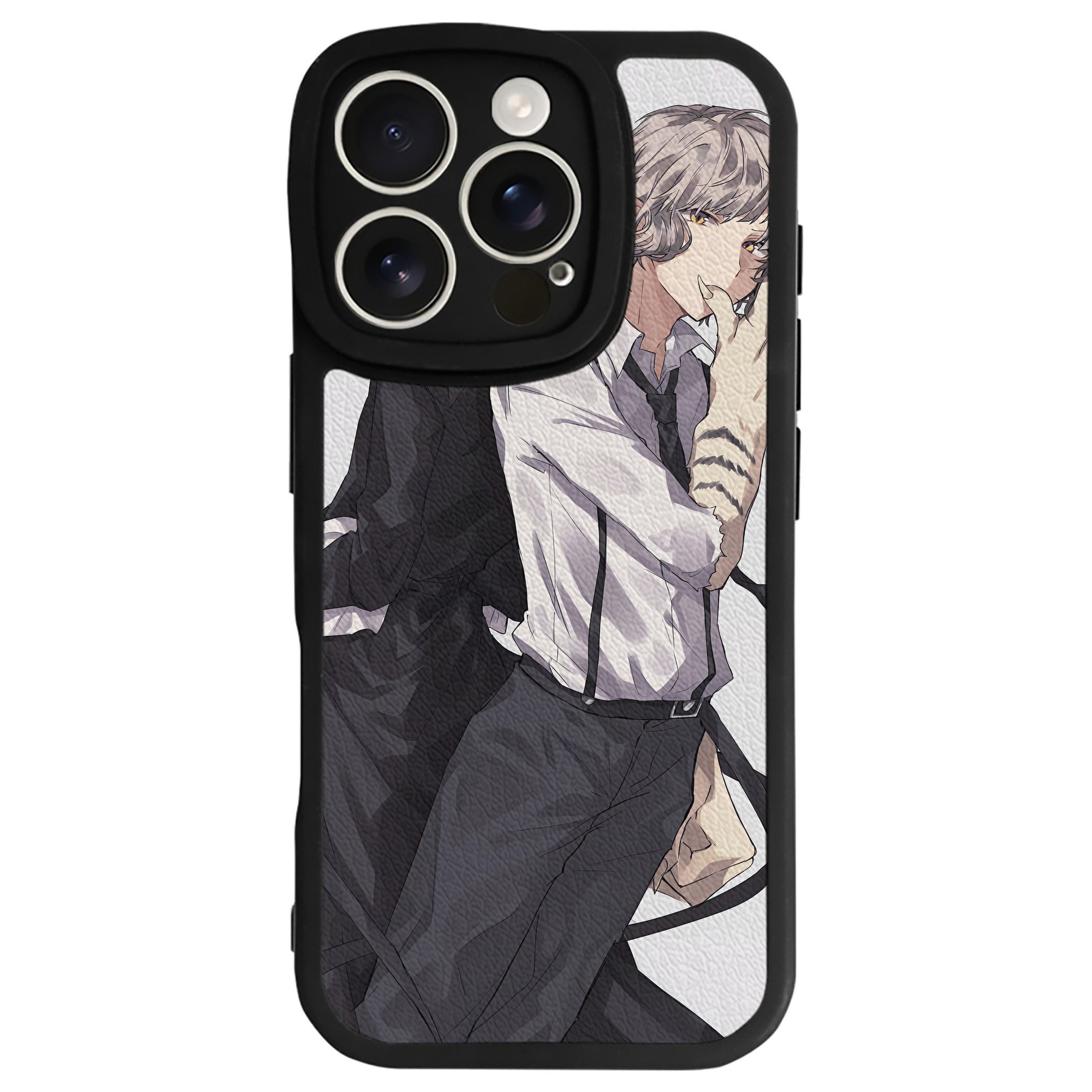 （画像用） 文豪ストレイドッグス Bungo Stray Dogs 【iPhone 16シリーズ対応】シリコンスマホケース（レザー調） 材質：シリコン